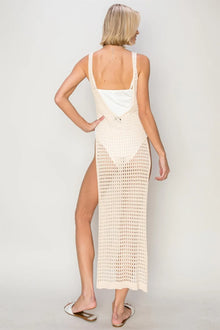 Brigid Crochet Backless Cover Up Dress — thumbnail 2