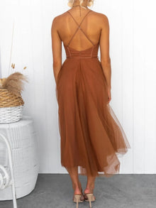 Hecate Sweetheart Neck Tulle Midi Dress — thumbnail 4