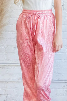 Lakshmi Satin Leopard Print Joggers — thumbnail 7