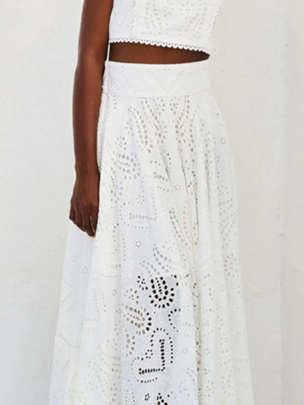 Aphrodite Eyelet Lace Top and Maxi Skirt Set — view 13