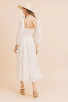 Brigid Aemi + Co Ruffled Smocked Square Neck Balloon Sleeve Dress — thumbnail 5