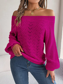 Gaia Openwork Off-Shoulder Sweater — thumbnail 28