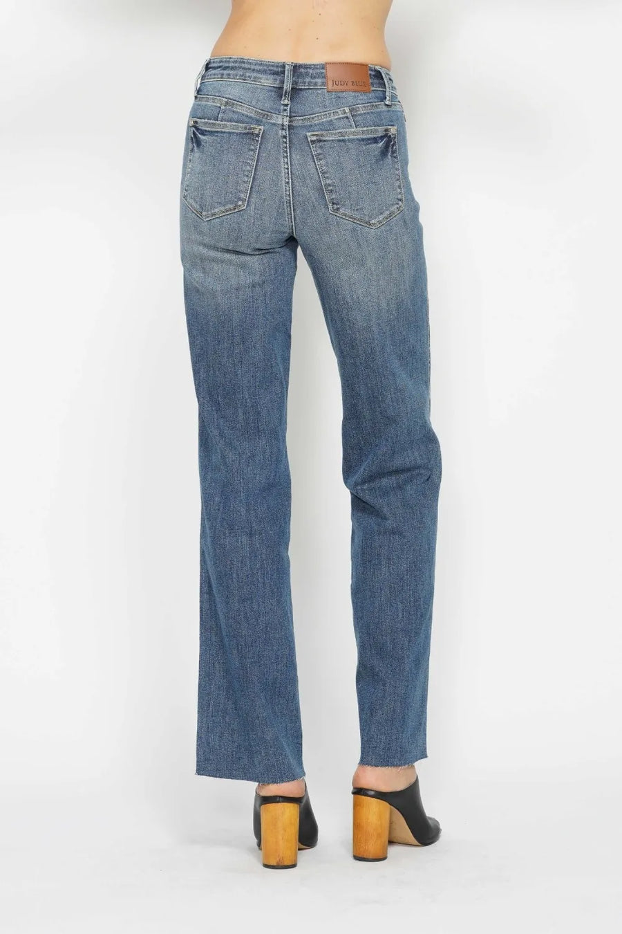 Bastet Tummy Control Straight Jeans styled in the studio