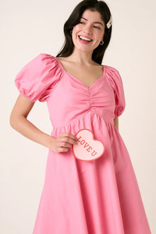 Venus Sweetheart Puff Sleeve Smocked Mini Dress — thumbnail 2