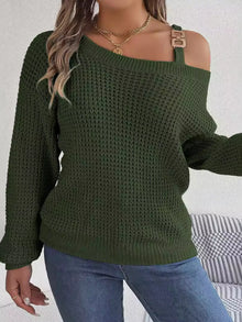 Parvati Asymmetrical Neck Long Sleeve Sweater — thumbnail 9