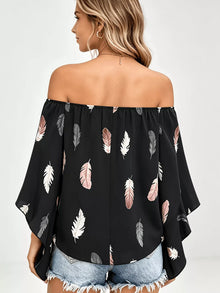 Eir Printed Off Shoulder Blouse — thumbnail 17