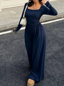 Bastet Ruched Square Neck Wide-Leg Jumpsuit — thumbnail 25