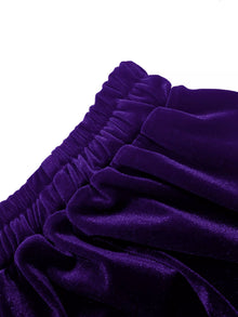 Aurora Ruffled Velvet Elastic Waist Skirt — thumbnail 17