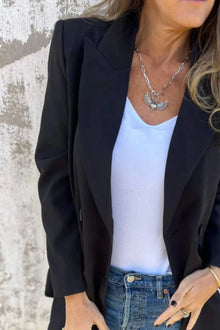 Athena Collared Neck Long Sleeve Blazer — thumbnail 6