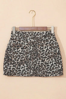 Freya Leopard Denim Mini Skirt — thumbnail 6