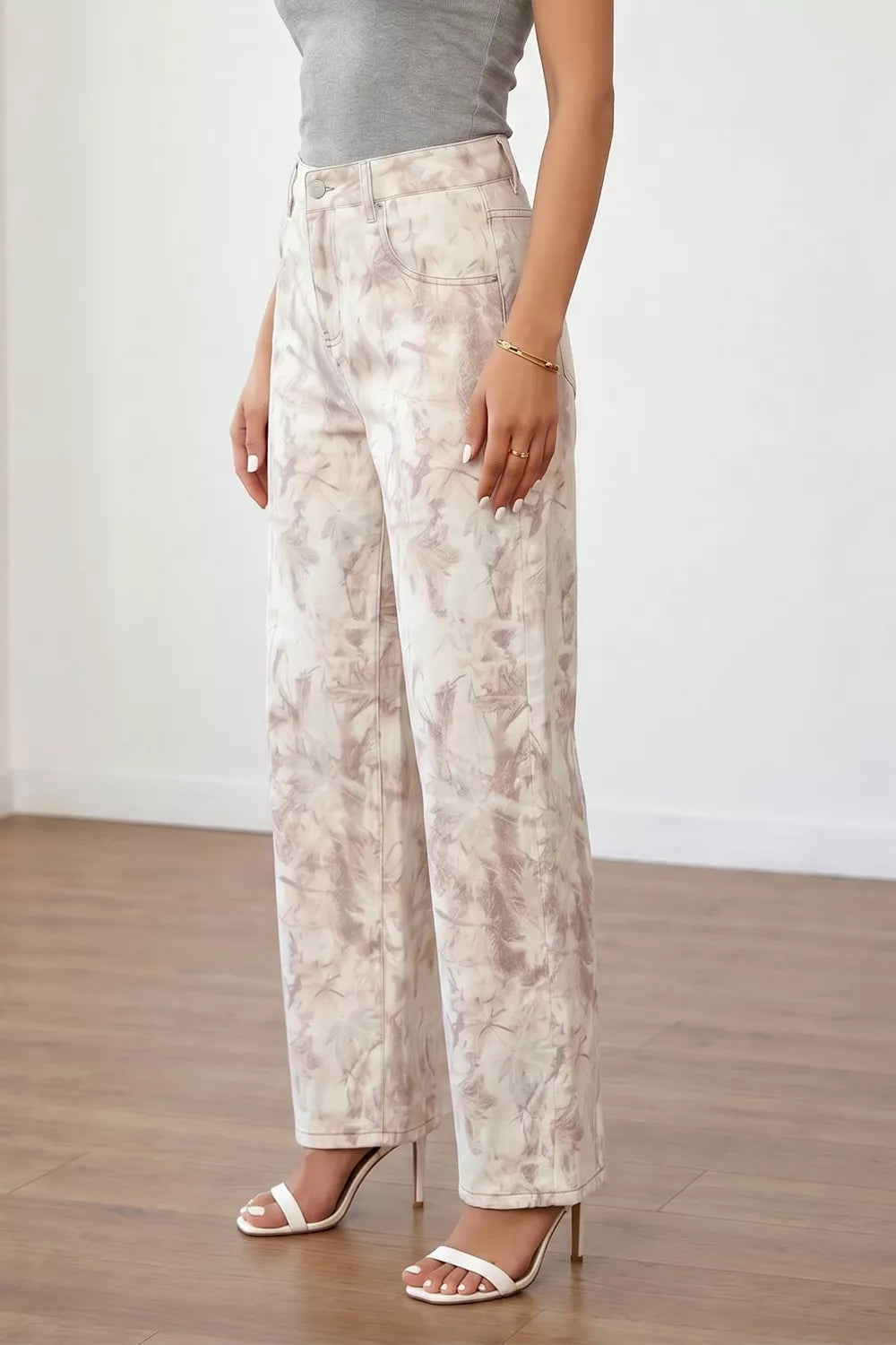 Artemis Woodland Camo Tummy Control Denim Wide Leg Jeans — view 4