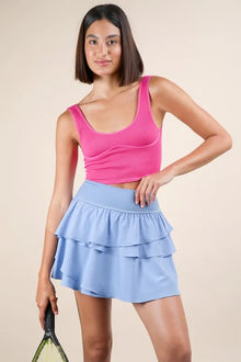 Nike Riffled Tiered Layers Activewear Skirt with Shorts — thumbnail 5