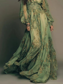 Olwen Floral Print V-Neck Maxi Dress — thumbnail 3