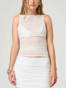Hecate Ruched Round Neck Tank — thumbnail 4