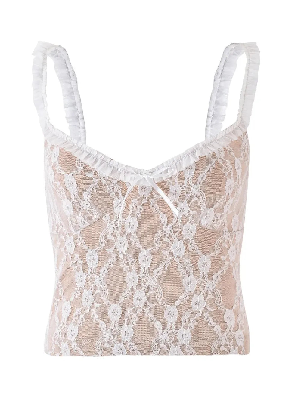 Hecate Frill Bow Lace Cami — view 5