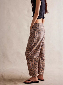 Artemis Leopard Print Wide Leg Jeans — thumbnail 2