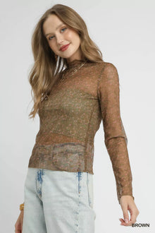 Morrigan Lace Mesh Long Sleeve Top — thumbnail 2