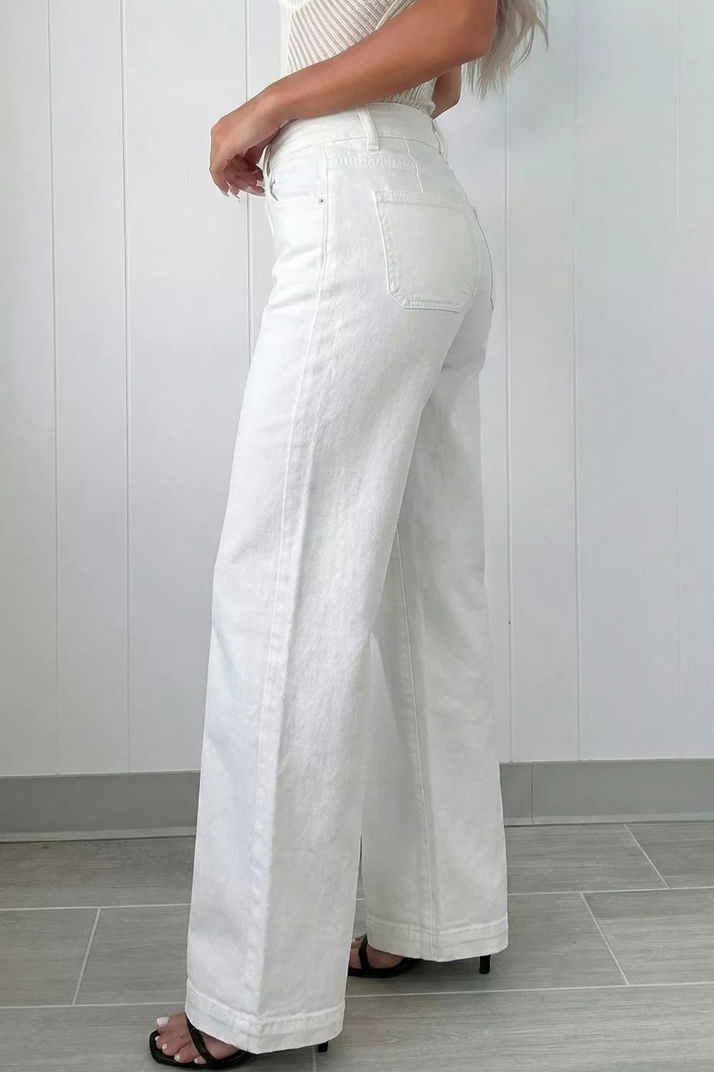 Maat 2-Button High Waist Wide Leg Jeans — view 2