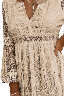 Morrigan Lace V-Neck Three-Quarter Sleeve Dress — thumbnail 3