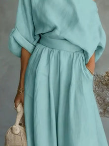 Maat One Shoulder Top and Wide Leg Pants Set — thumbnail 16