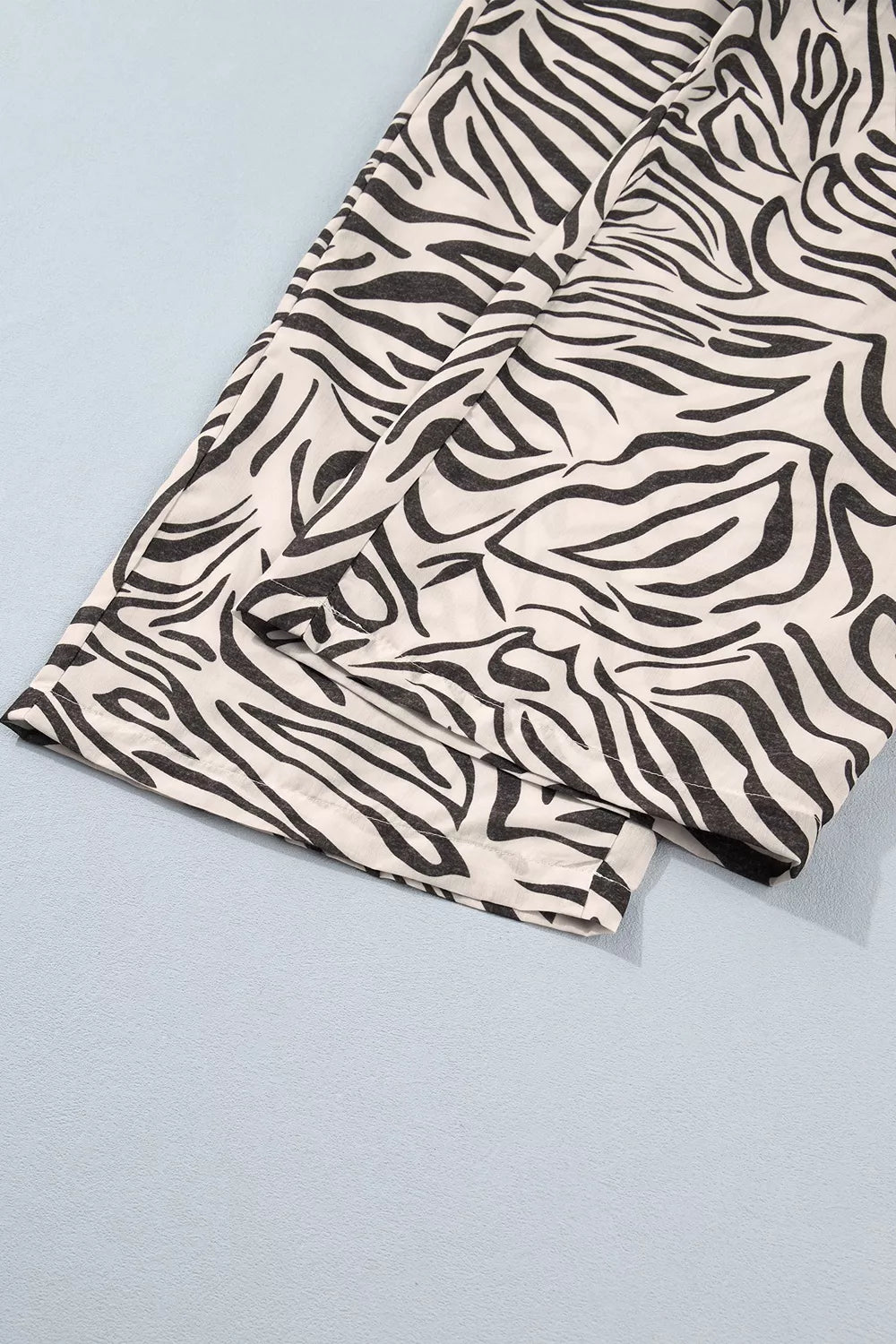 Iris Multicolour Western Print Zebra Pattern Elastic Waist Pocket Pants — view 14