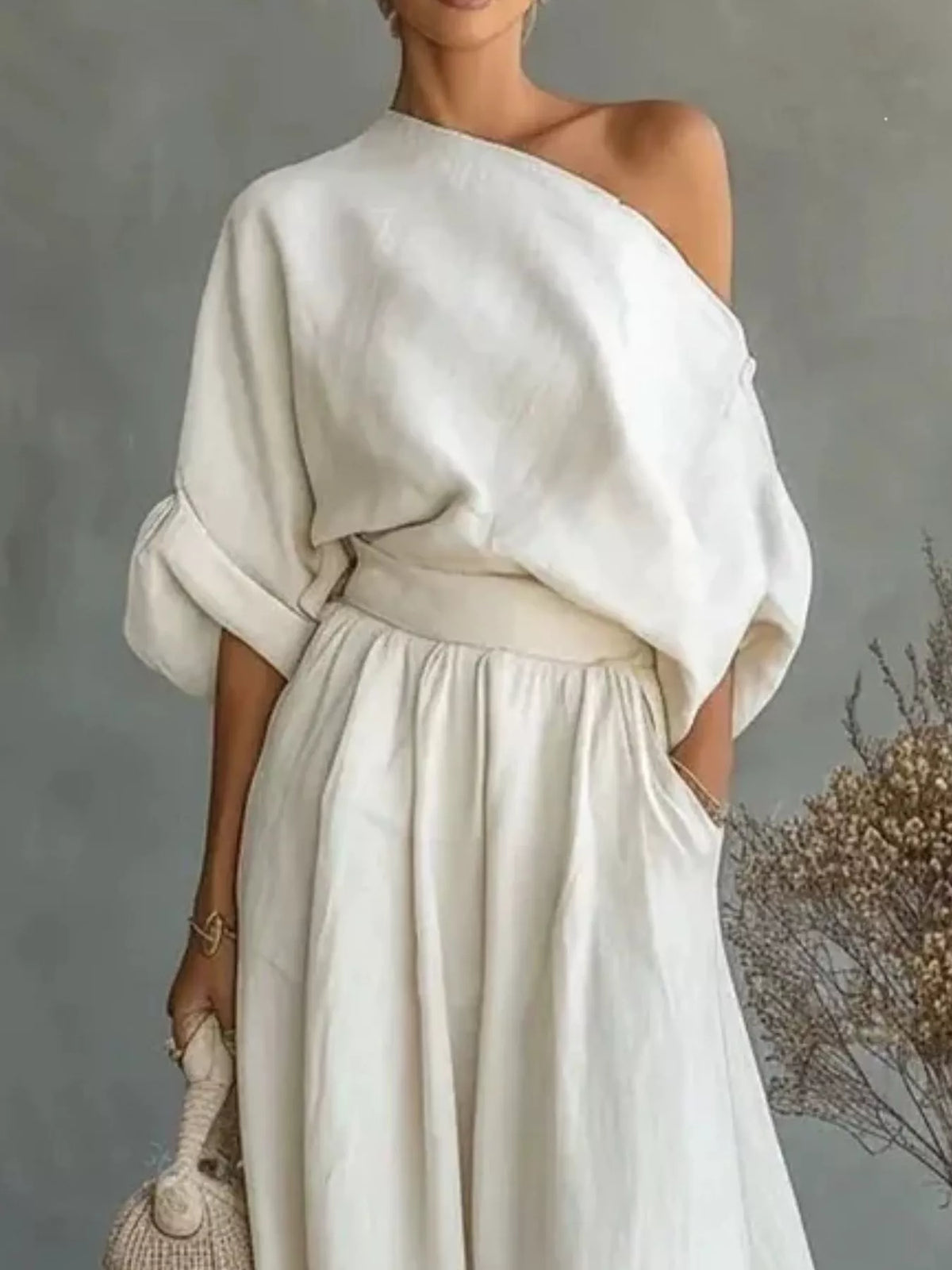 Maat One Shoulder Top and Wide Leg Pants Set — view 2
