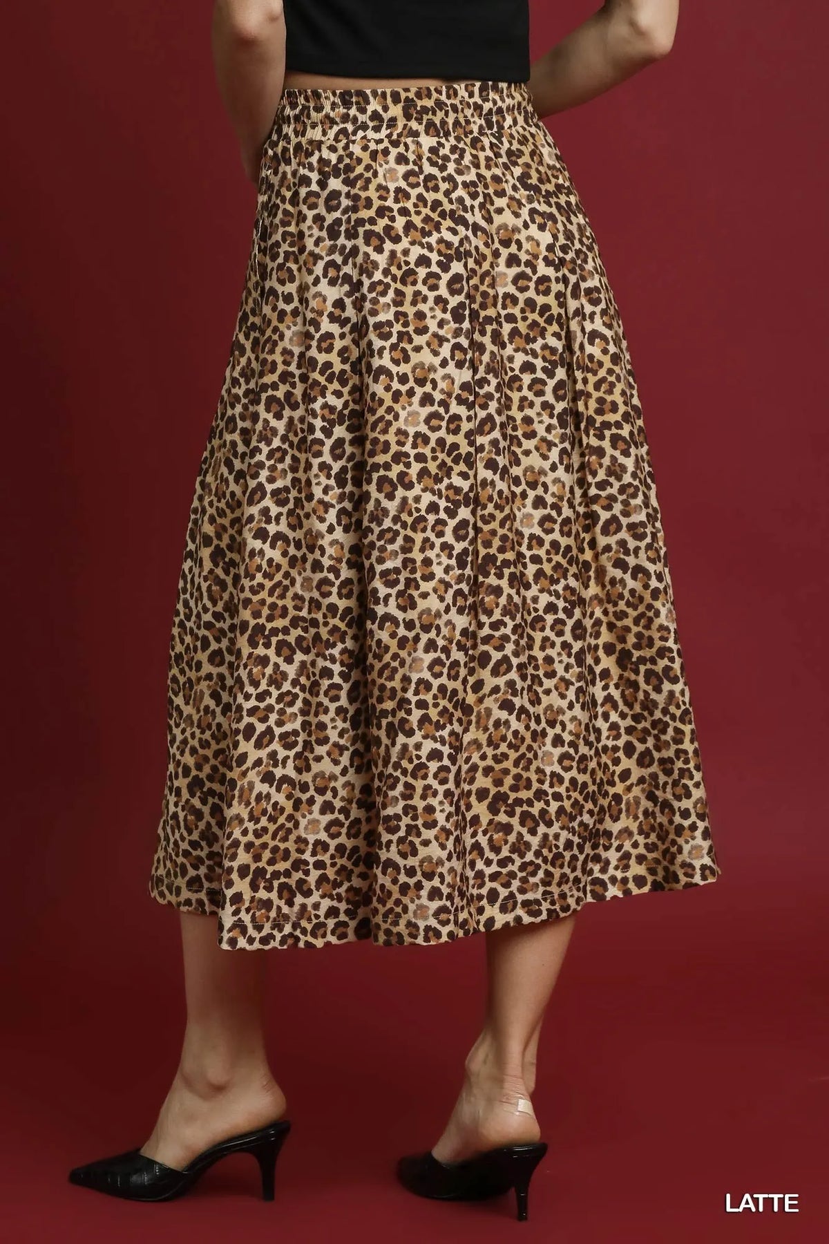 Freya Umgee Drawstring Leopard Midi Skirt — view 2