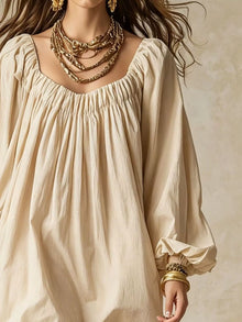 Oshun Flowy Balloon Sleeve Mini Dress — thumbnail 10