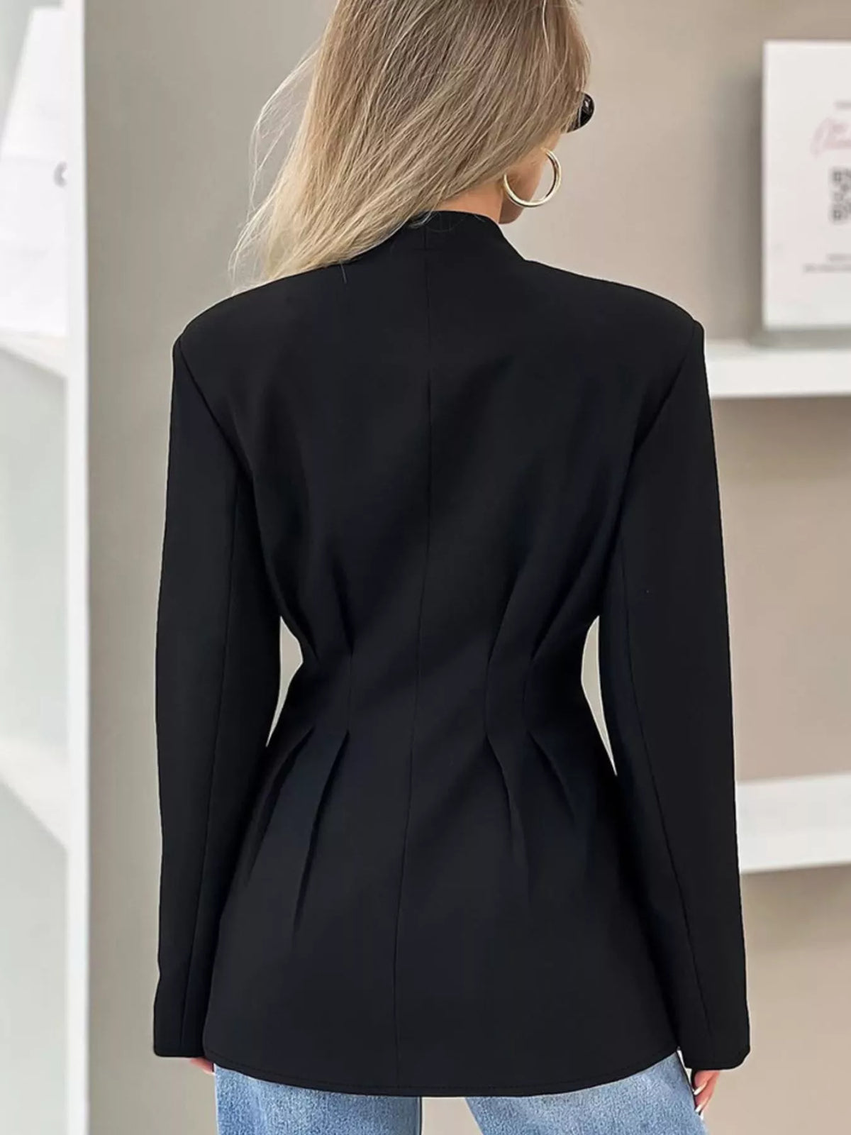 Bastet Fitted Button-Down Jacket — view 3