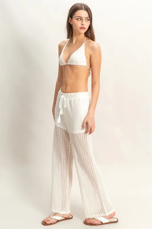 Brigid Crochet Bra and Drawstring Pants Set — view 2