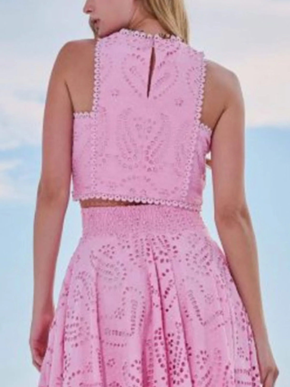 Aphrodite Eyelet Lace Top and Maxi Skirt Set — view 8