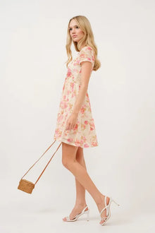 Olwen Square Neck Tiered Floral Fishnet Dress — thumbnail 7