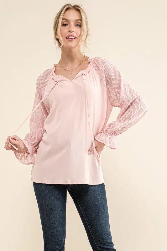 Hathor Textured Sleeve Blouse — view 5