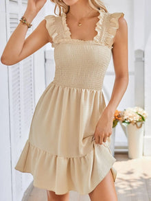 Hathor Smocked Square Neck Wide Strap Dress — thumbnail 6