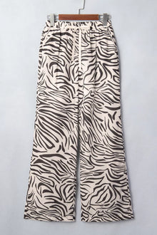 Iris Multicolour Western Print Zebra Pattern Elastic Waist Pocket Pants — thumbnail 8