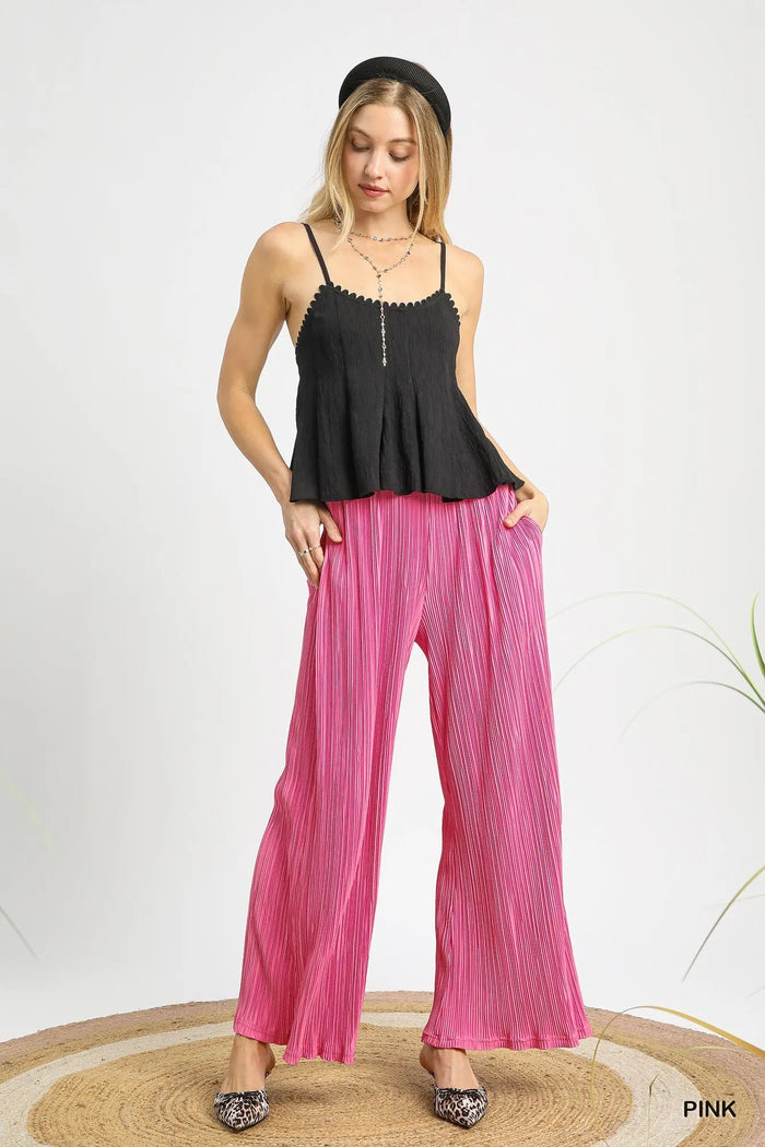 Maat Umgee Wide Leg Textured Pants
