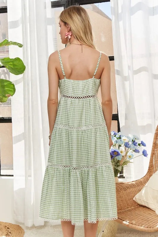 Amaterasu Gingham Detail Washed Dress — view 3