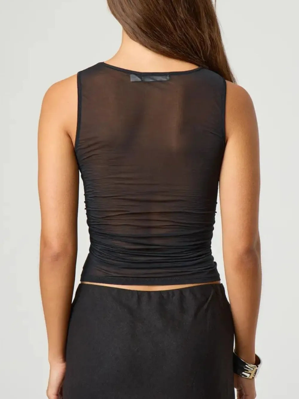 Hecate Ruched Round Neck Tank — view 2