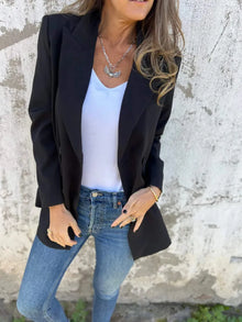 Athena Collared Neck Long Sleeve Blazer — thumbnail 5