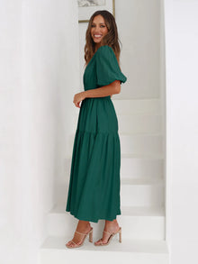Persephone Tiered Surplice Half Sleeve Midi Dress — thumbnail 10