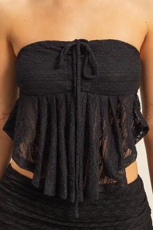 Aphrodite Lace Bustier Flowy Tube Top — thumbnail 4
