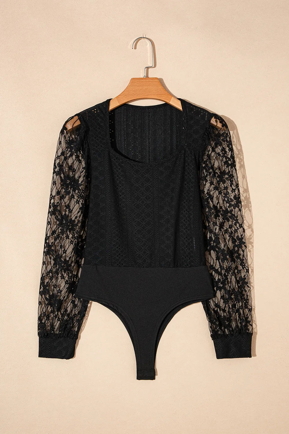 Brigid Eyelet Lace Long Sleeve Bodysuit — view 21
