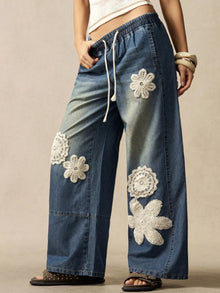 Artemis Wide-Leg Drawstring Jeans — thumbnail 2