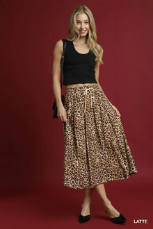 Freya Umgee Drawstring Leopard Midi Skirt — thumbnail 5