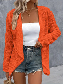 Brigid Eyelet Roll-Tab Sleeve Cardigan — thumbnail 5