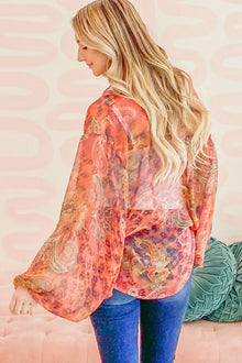 Pele Front Tie Knot Oversized Print Top — thumbnail 3
