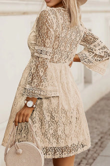 Morrigan Lace V-Neck Three-Quarter Sleeve Dress — thumbnail 2