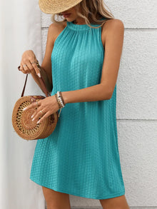 Ishtar Textured Grecian Neck Mini Dress — thumbnail 10