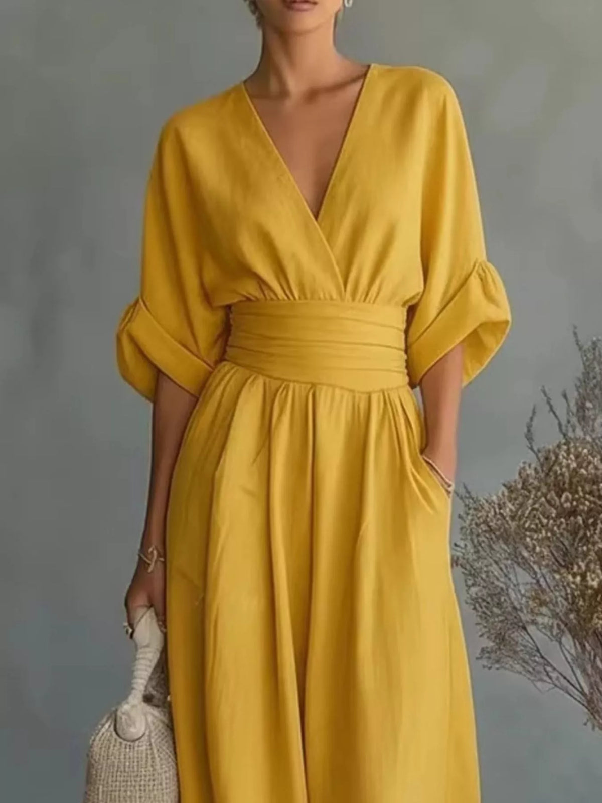 Hera Half Sleeve Wide Leg Jumpsuit — view 9