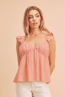Venus Aemi + Co Sweetheart Neck Ruffled Strap Top — thumbnail 2